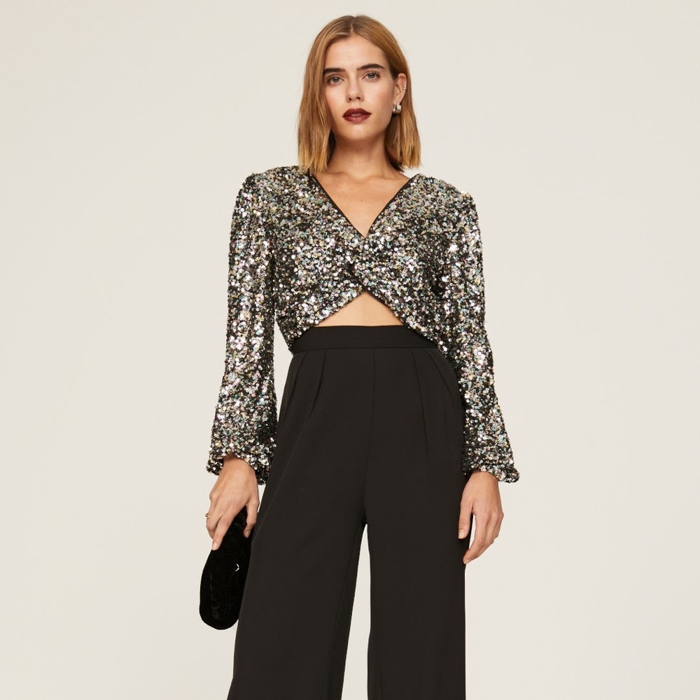 ASTR XS sequin crop top